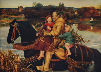 Sir Isumbras al guado, 1857, c1915 da John Everett Millais