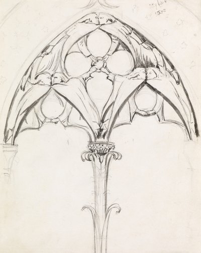 Studio per un design di finestra da John Everett Millais