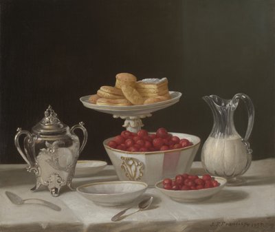 Natura morta di dessert, 1855 da John F. Francis