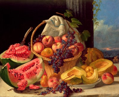 Natura morta con frutta (olio su tela) da John F. Francis