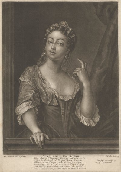 Una cortigiana veneziana da John Faber the younger