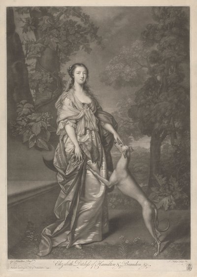 Elizabeth, Duchessa di Hamilton da John Faber the younger