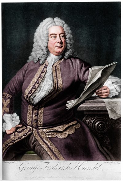 George Frideric Handel, compositore barocco britannico di origine tedesca, 1749 da John Faber the younger