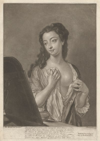 Signora con bicchiere da John Faber the younger