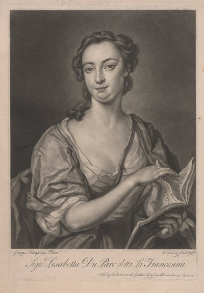 Signa Lisabetta DuParc detta La Francesina da John Faber the younger