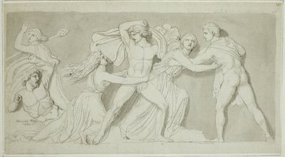 Anfione e Zeto liberano la madre Antiope dalla furia di Dirce e Licio da John Flaxman