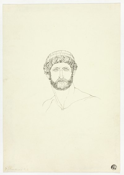 Busto di uomo barbuto da John Flaxman