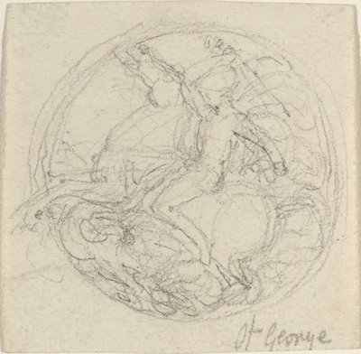 Progetto per una Medaglia Rappresentante San Giorgio e il Drago da John Flaxman