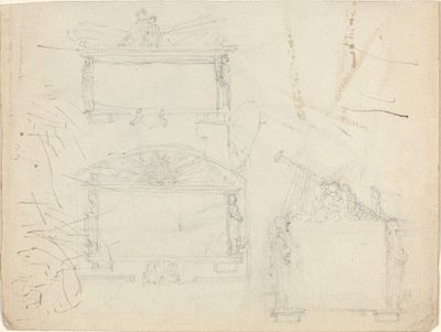 Progetti per Monumenti [recto e verso] da John Flaxman