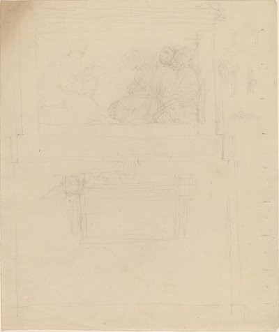 Progetti per un Monumento a Sir William Jones (?) [recto e verso] da John Flaxman