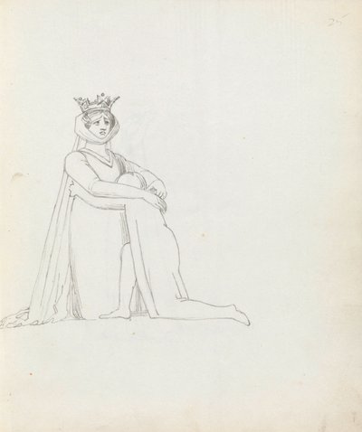 Disegno di Mrs Siddons come Constance da John Flaxman