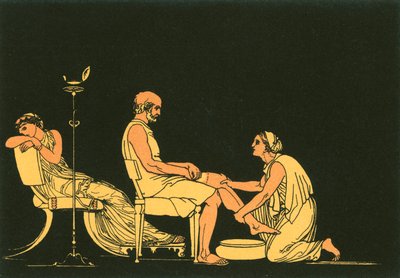 Euriclea scopre Ulisse da John Flaxman
