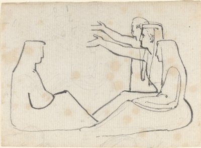 Quattro figure sedute da John Flaxman