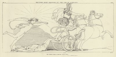 Il corpo di Ettore trascinato dal carro di Achille da John Flaxman