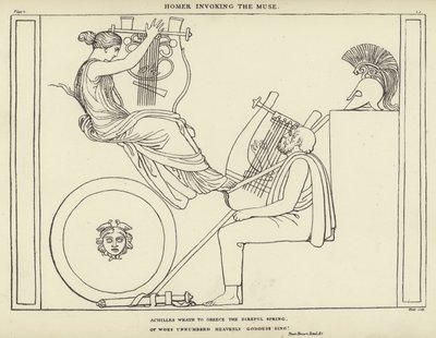 Omero invocando la Musa da John Flaxman