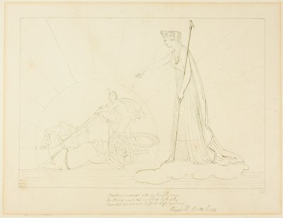 Giunone comanda il tramonto del sole da John Flaxman