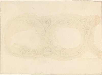 Disegno di bordo ornamentale con figure femminili alate da John Flaxman