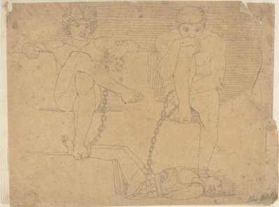 Otus ed Efialte tengono Marte prigioniero da John Flaxman