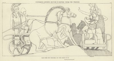 Polidamante consiglia Ettore di ritirarsi dalla trincea da John Flaxman