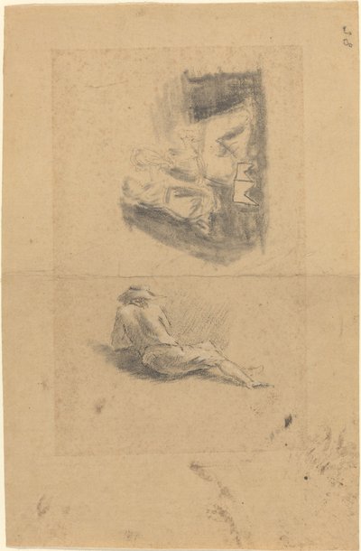 Uomo sdraiato; Due donne da John Flaxman