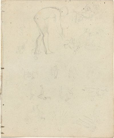 Foglio di studi [recto e verso] da John Flaxman