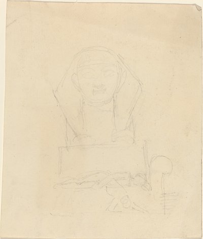 Sfinge con figure reclinate in primo piano da John Flaxman