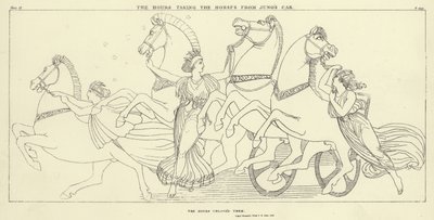 Le Ore che prendono i cavalli dal carro di Giunone da John Flaxman