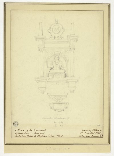 Il monumento del dottor Lawrence Humphrey da John Flaxman