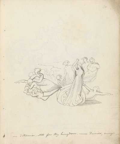 Titania. Non per il tuo regno. - Via le fate, 1783 da John Flaxman