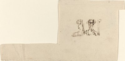 Due Figure Femminili Sedute con le Braccia Sollevate Sopra la Testa da John Flaxman