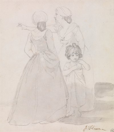 Due donne e un bambino da John Flaxman