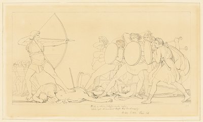Ulisse uccide i pretendenti da John Flaxman