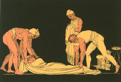 Ulisse addormentato sulla sua costa dai marinai Feaci da John Flaxman