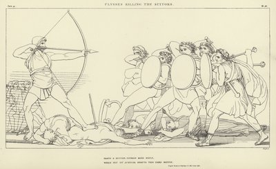 Ulisse uccide i Proci da John Flaxman