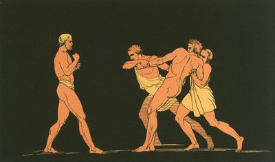 Ulisse si prepara a combattere con Irus da John Flaxman
