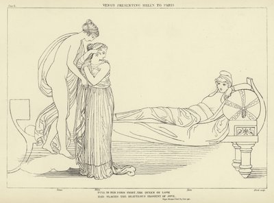 Venere presenta Elena a Paride da John Flaxman
