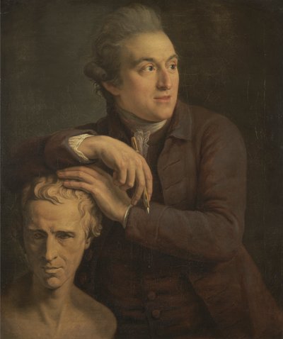 Joseph Nollekens con il suo busto di Laurence Sterne da John Francis Rigaud