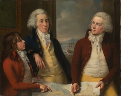 I fratelli Money: William (1769-1834), James (1772-1833) e Robert Taylor (1775-1803) da John Francis Rigaud