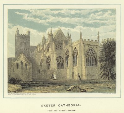 Cattedrale di Exeter, dal giardino del vescovo da John Francis Salmon