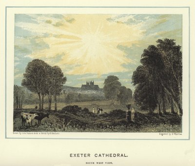 Cattedrale di Exeter, vista sud-ovest da John Francis Salmon