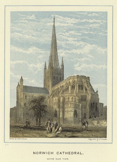 Cattedrale di Norwich, vista sud-est da John Francis Salmon