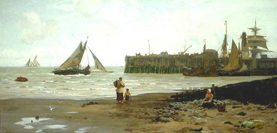 Bassa marea, porto di Whitstable da John Fraser
