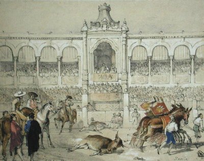 Corrida di Siviglia: Rimozione del toro morto dall