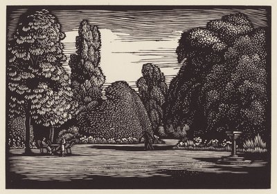 Cambridge: Giardini di Cristo (xilografia) da John Frederick Greenwood