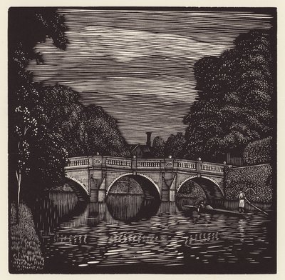 Cambridge: Clare Bridge (xilografia) da John Frederick Greenwood
