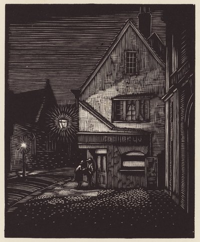 Cambridge: Peas Hill (xilografia) da John Frederick Greenwood