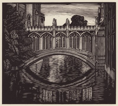 Cambridge: "Il ponte dei sospiri" (xilografia) da John Frederick Greenwood