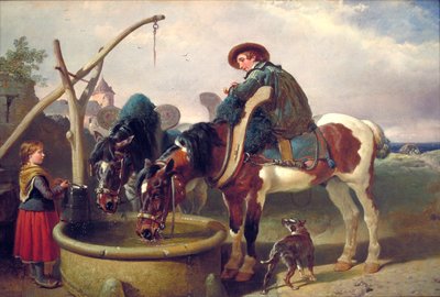 Cavalli a un pozzo da John Frederick Herring I
