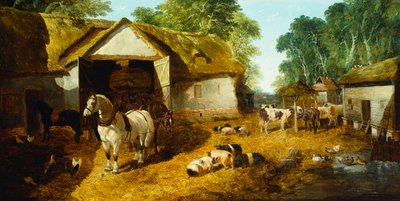 Cortile della fattoria di Meopham, 1857 da John Frederick Herring Junior