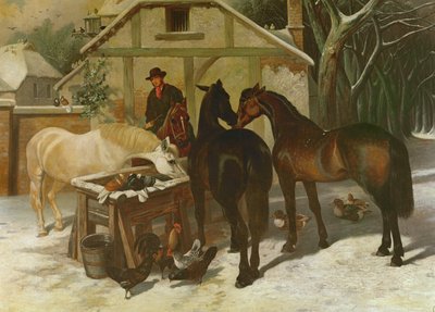 Alla fontana in inverno da John Frederick Herring Senior